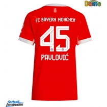 Bayern Munich Aleksandar Pavlovic #45 Hjemmedrakt Dame 2025-26 Kortermet